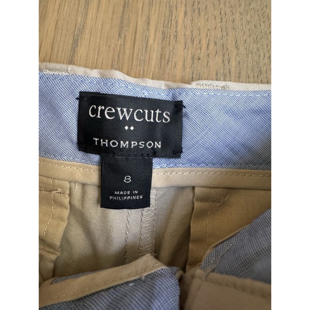J Crew Crewcuts Thompson Boys Size 8 Khaki Chino Dress Pants Pristine - Picture 5 of 10